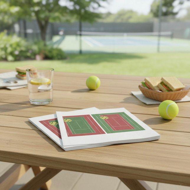 Tennis Courts Pappra Napkins Pappersservett (Skapare uppladdad)