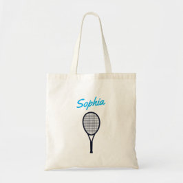 Tennis Custom Name Blue Black Tygkasse