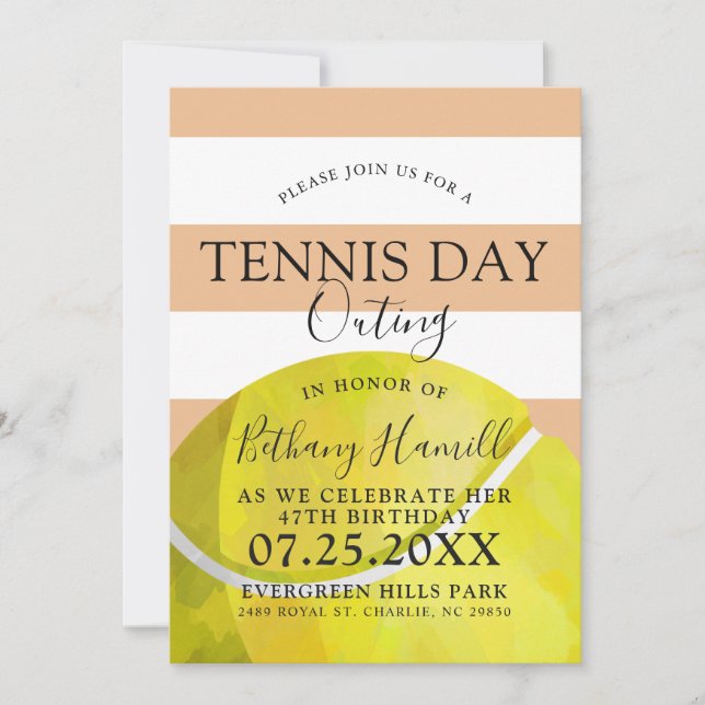 Tennis Day Outing | Tennis ThLED Tan Inbjudan (Framsida)