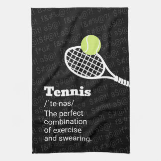Tennis Definition Exercise and Swearing Kökshandduk