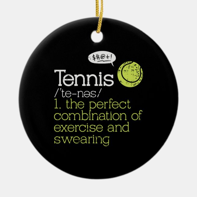 Tennis Definition Julgransprydnad Keramik (Framsidan)