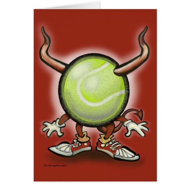 Tennis Demon Hälsningskort (Framsidan)