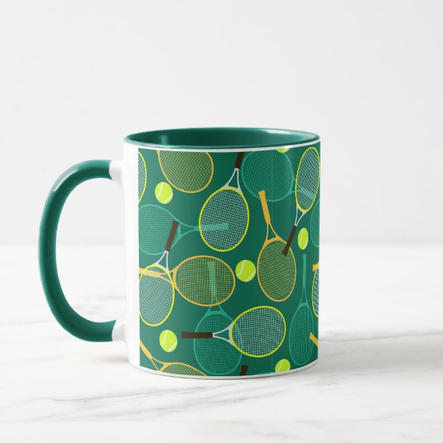 Tennis Design Coffee Mug Mugg (Vänster)