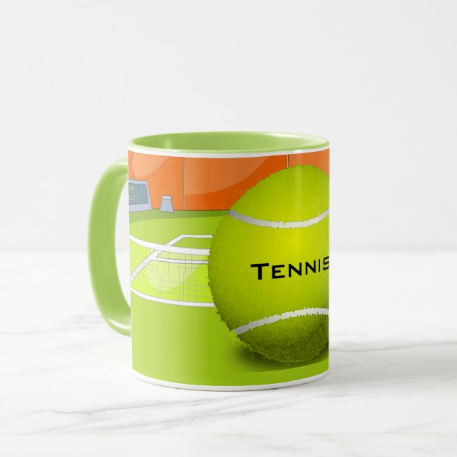 Tennis Design Coffee Mugg (Framsida vänster)