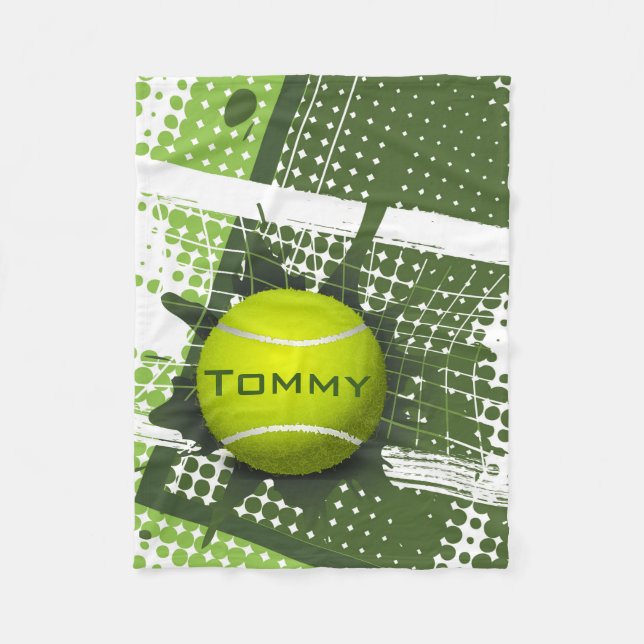 Tennis Design Fleece Blanket (Framsidan)