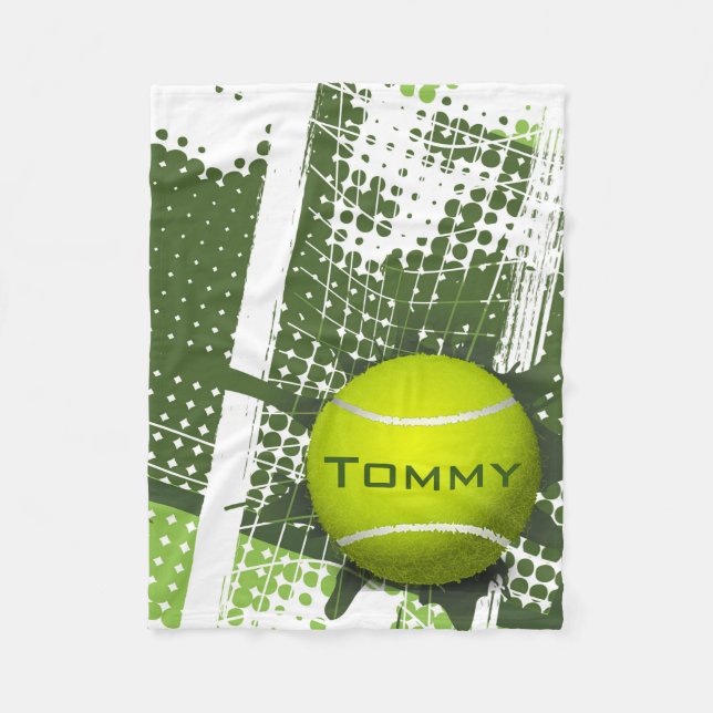 Tennis Design Fleece Blanket (Framsidan)