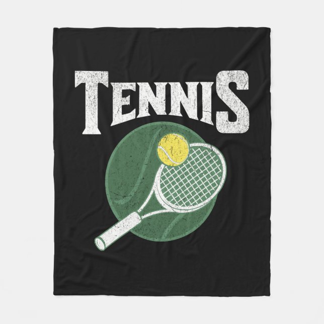 Tennis-design Fleecefilt (Framsidan)