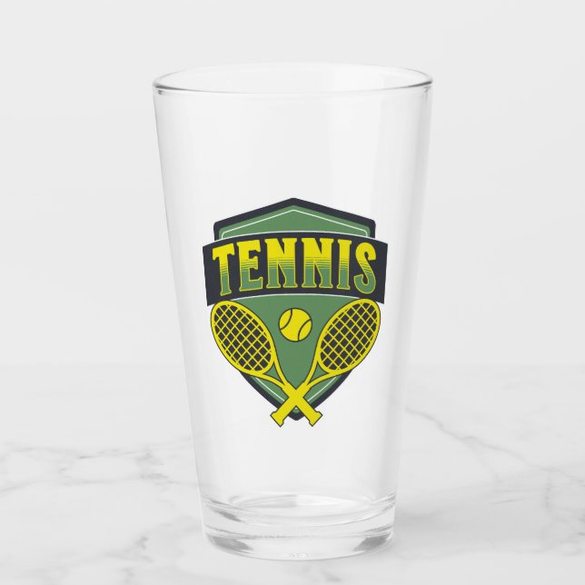 Tennis-design för tennis älskare glaskopp (Framsida)