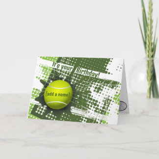 Tennis Design Greeting Card Kort