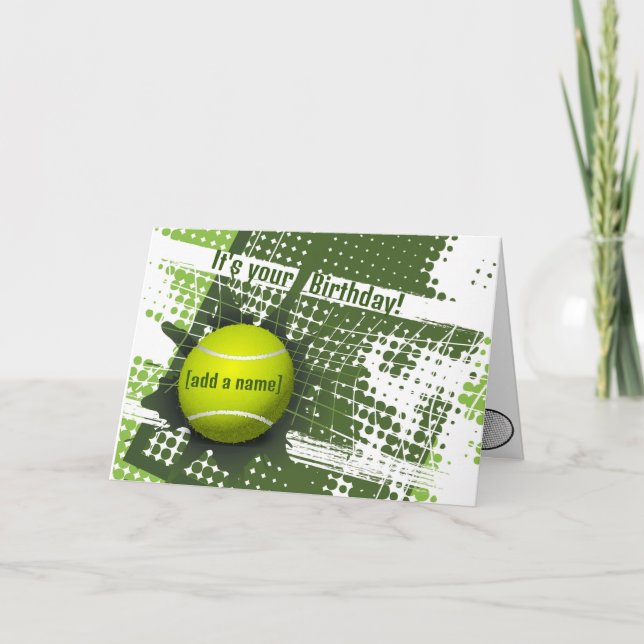 Tennis Design Greeting Card Kort (Framsida)