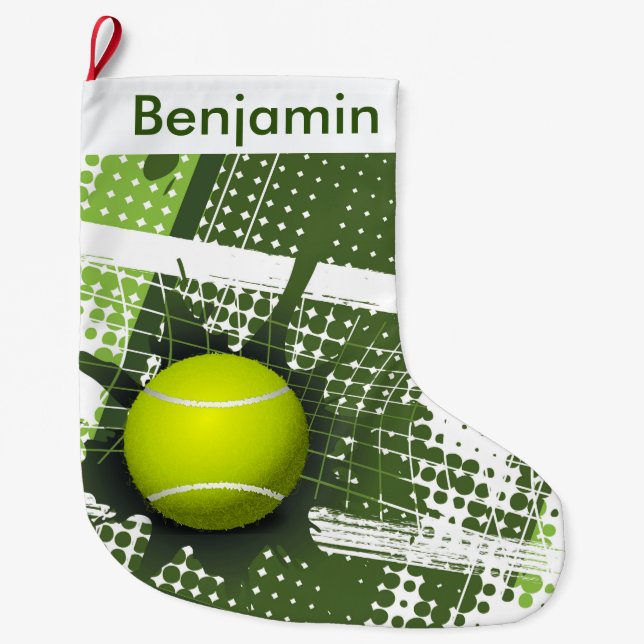 Tennis Design Stor julklapp Julstrumpa (Framsidan)