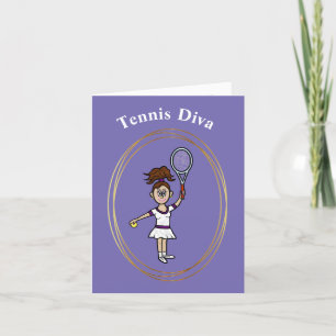 Tennis Diva Compliment Greeting Card Kort