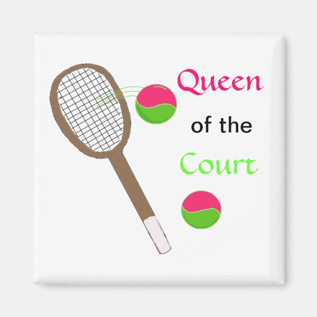 Tennis - Drottning på banan Magnet (Framsidan)