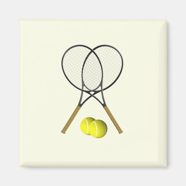 Tennis Dubbel Cream Magnet (Framsidan)