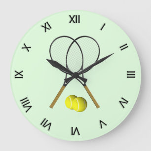 Tennis Dubbel Green Stor Klocka