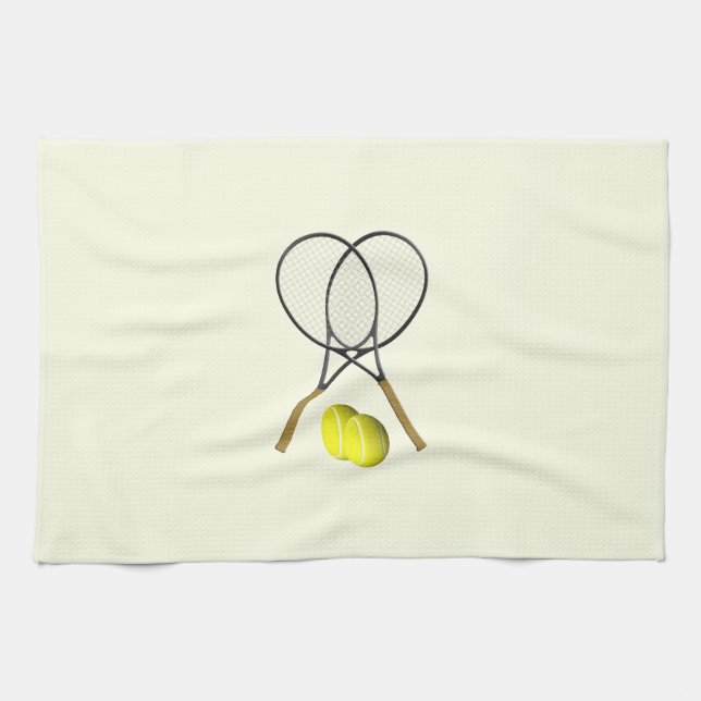 Tennis Dubbel Kräm Kökshandduk (Horisontell)
