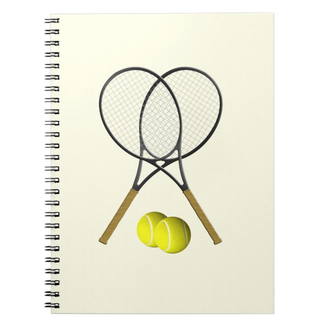 Tennis Dubblas Cream Anteckningsbok (Framsidan)