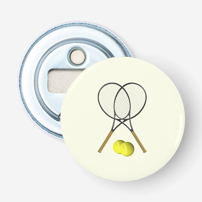 Tennis Dubblas Cream Flasköppnare (Framsidan)