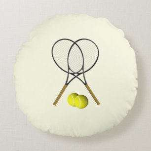 Tennis Dubblas Cream Rund Kudde
