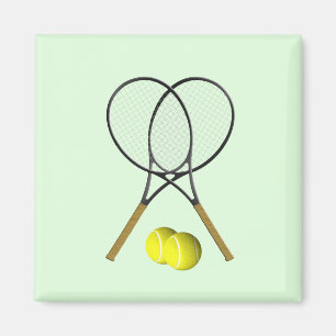 Tennis Dubblas Grönt Magnet