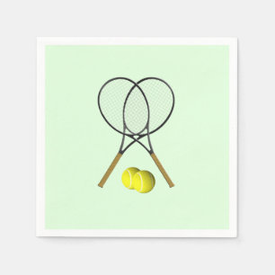 Tennis Dubblas Grönt Pappersservett