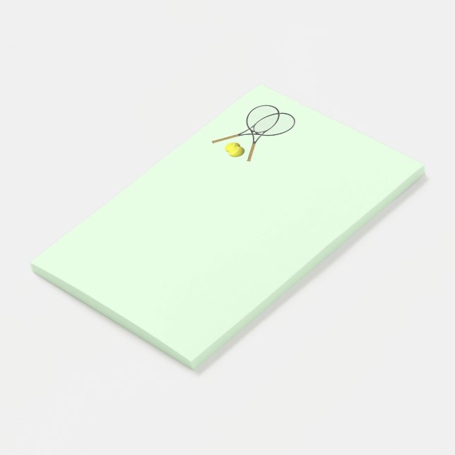Tennis Dubblas Grönt Post-it Block (Vinklad)