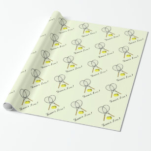 Tennis Dubblas Tennis Kärlek Wrapping Papper Presentpapper