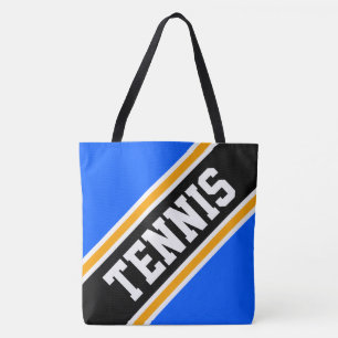 TENNIS Dynamisk Ljusblå Svart Orange Ränder Tygkasse