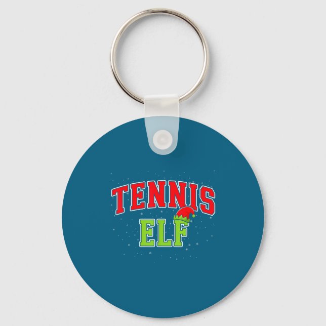 Tennis Elf Christmas Family Matching Group Xmas  Nyckelring (Framsida)