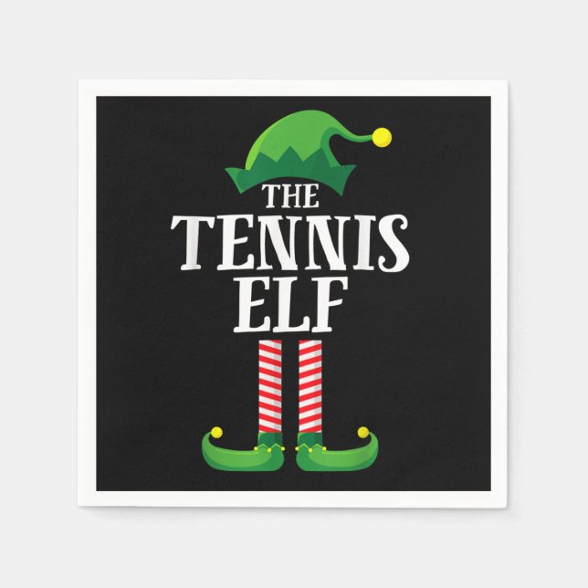 Tennis Elf Matching Family Group, jul Party Pappersservett (Framsidan)