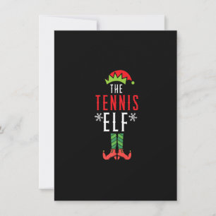 Tennis Elf Tennis Player God jul jul Inbjudningar