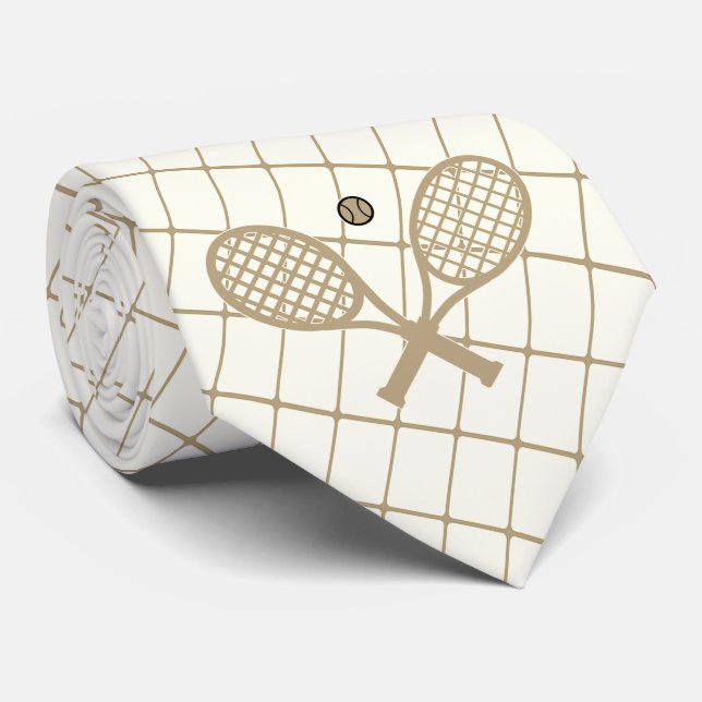 Tennis eller Racquetball på Blue Check Necktie Slips (Rullad)