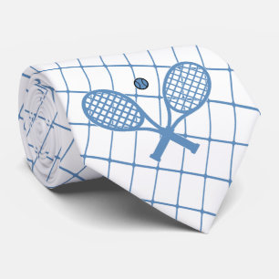 Tennis eller Racquetball på Blue Check Necktie Slips