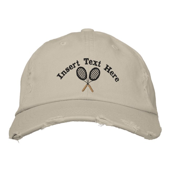 Tennis Embroiderade Hat Broderad Keps (Framsida)