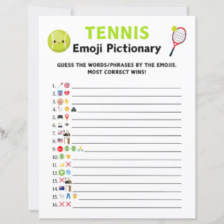 Tennis Emoji Pictionary Game