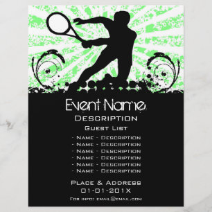 Tennis Event Promotion Reklamblad