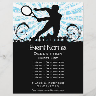 Tennis Event Promotion Reklamblad