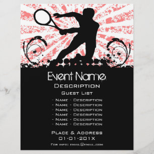 Tennis Event Promotion Reklamblad