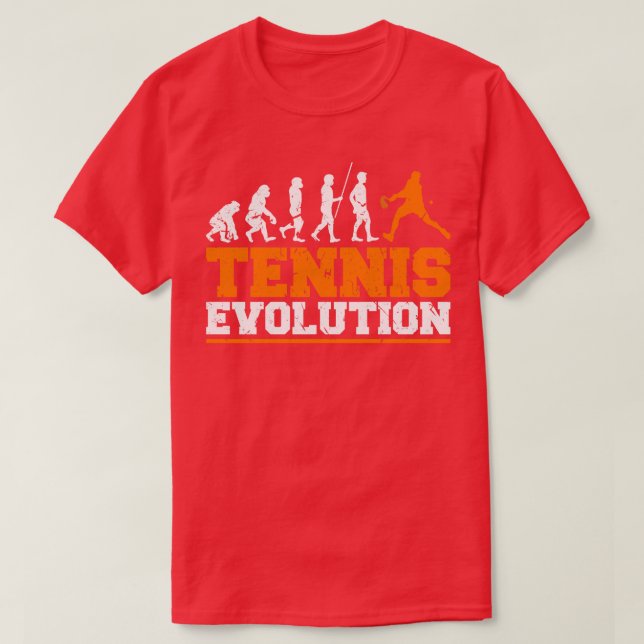 Tennis Evolution Tennis Player T Shirt (Design framsida)
