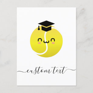 Tennis Examenfest Kawaii Boll Anpassad Text Vykort