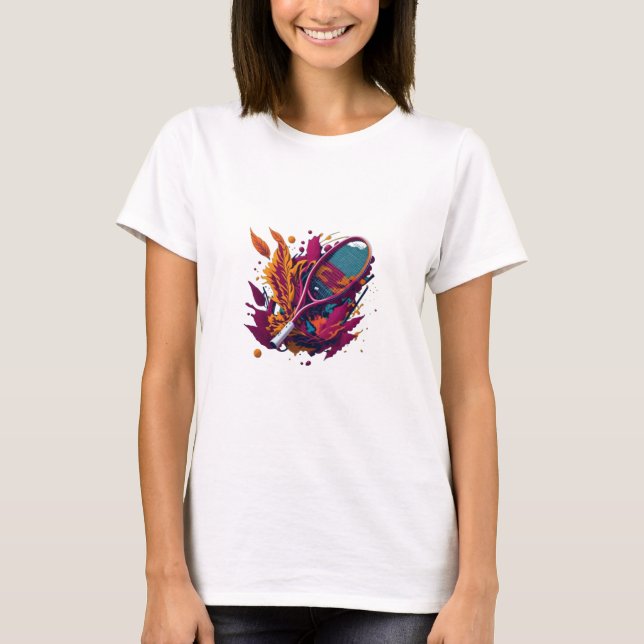 tennis-färgstark design för tennis älskare us open t shirt (Framsida)