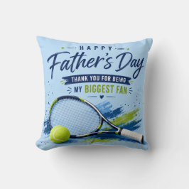 Tennis Fars dag för Pappa Blå Akvarell Kudde