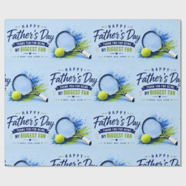 Tennis Fars Dag för Pappa Blå Akvarell Presentpapper