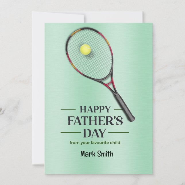 Tennis Fars dag Julkort (Framsida)