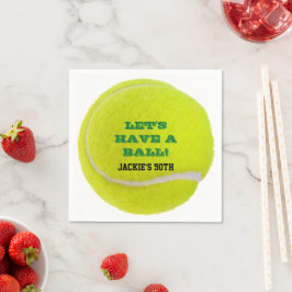 Tennis Firande Ha en Boll Pappersservett