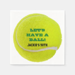 Tennis Firande Ha en Boll Pappersservett