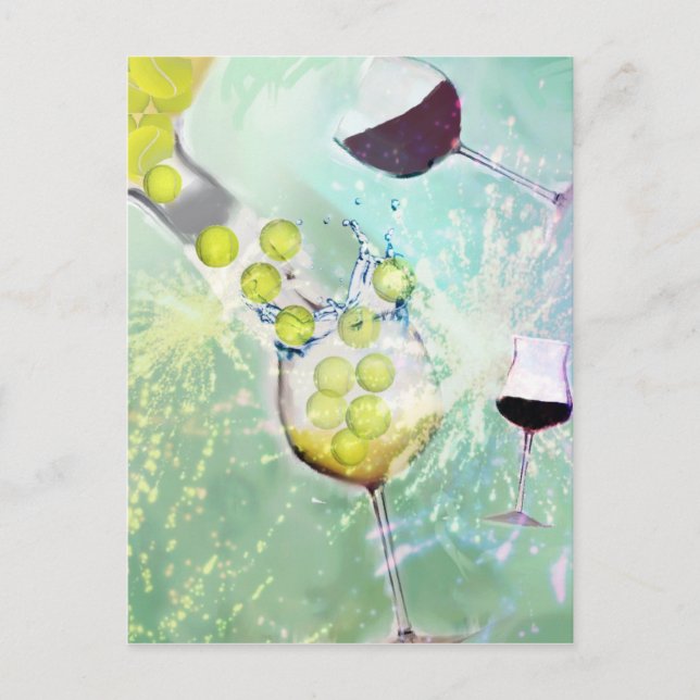 Tennis Firande Inbjudan Vykort (Framsida)