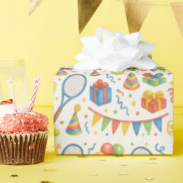 Tennis Födelsedagsfest för Tennis Player Papper Presentpapper