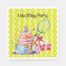 Tennis-Födelsedagsfest med Racket Boll och kummel