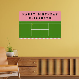 Tennis födelsedagsfest poster